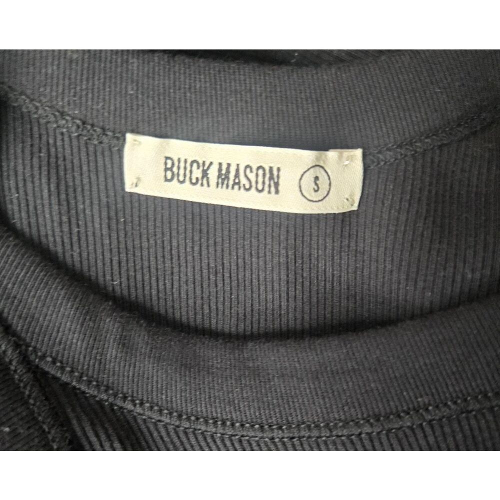Buck Mason Ribbed Dress Women's Size Small Black Tank Maxi Sleeveless - Picture 9 of 9
